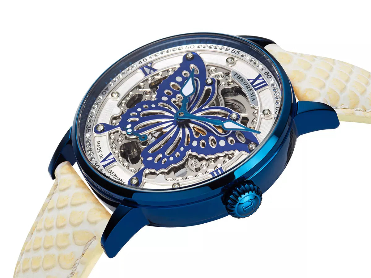 Madame Butterfly Theorema - GM-123-6 |Blue| Made in Germany with 82 Swarovski