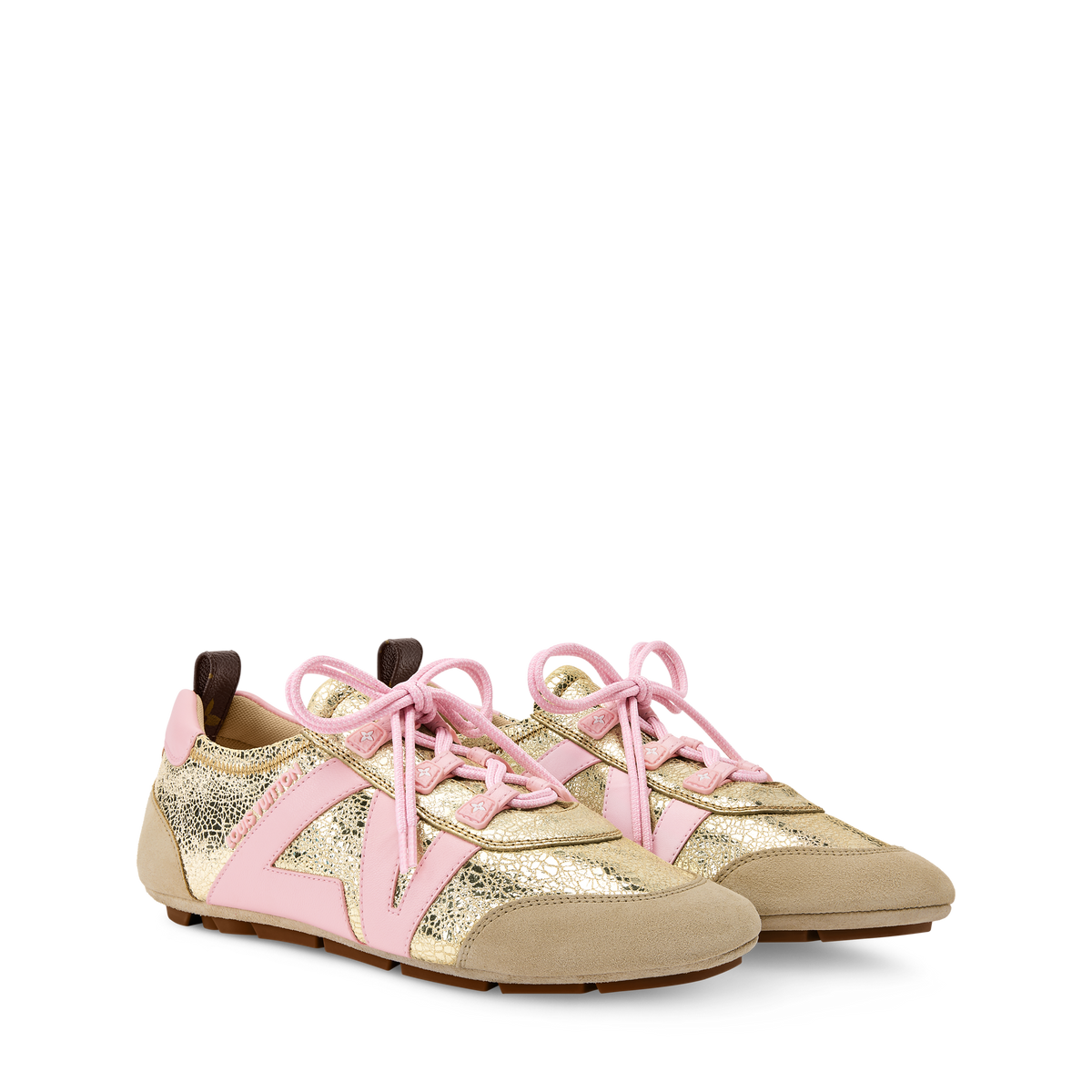 LV Sneakerina Metallic Cracked Lambskin Sneaker 1AJKB4