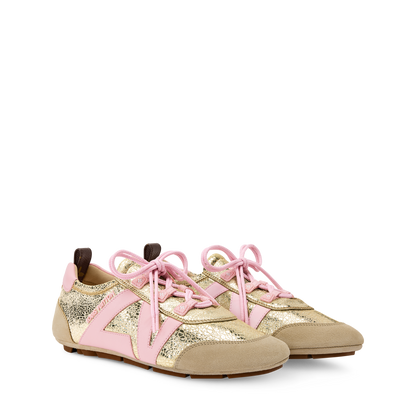 LV Sneakerina Metallic Cracked Lambskin Sneaker 1AJKB4