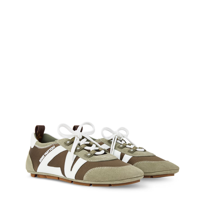 LV Sneakerina Khaki Technical Satin Sneaker 1AJJXW