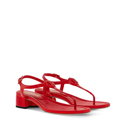 Sunkiss Sandal White Patent Calf Leather 1AHO30