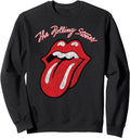 Vintage rock band script graphic crewneck sweatshirt in black for concerts