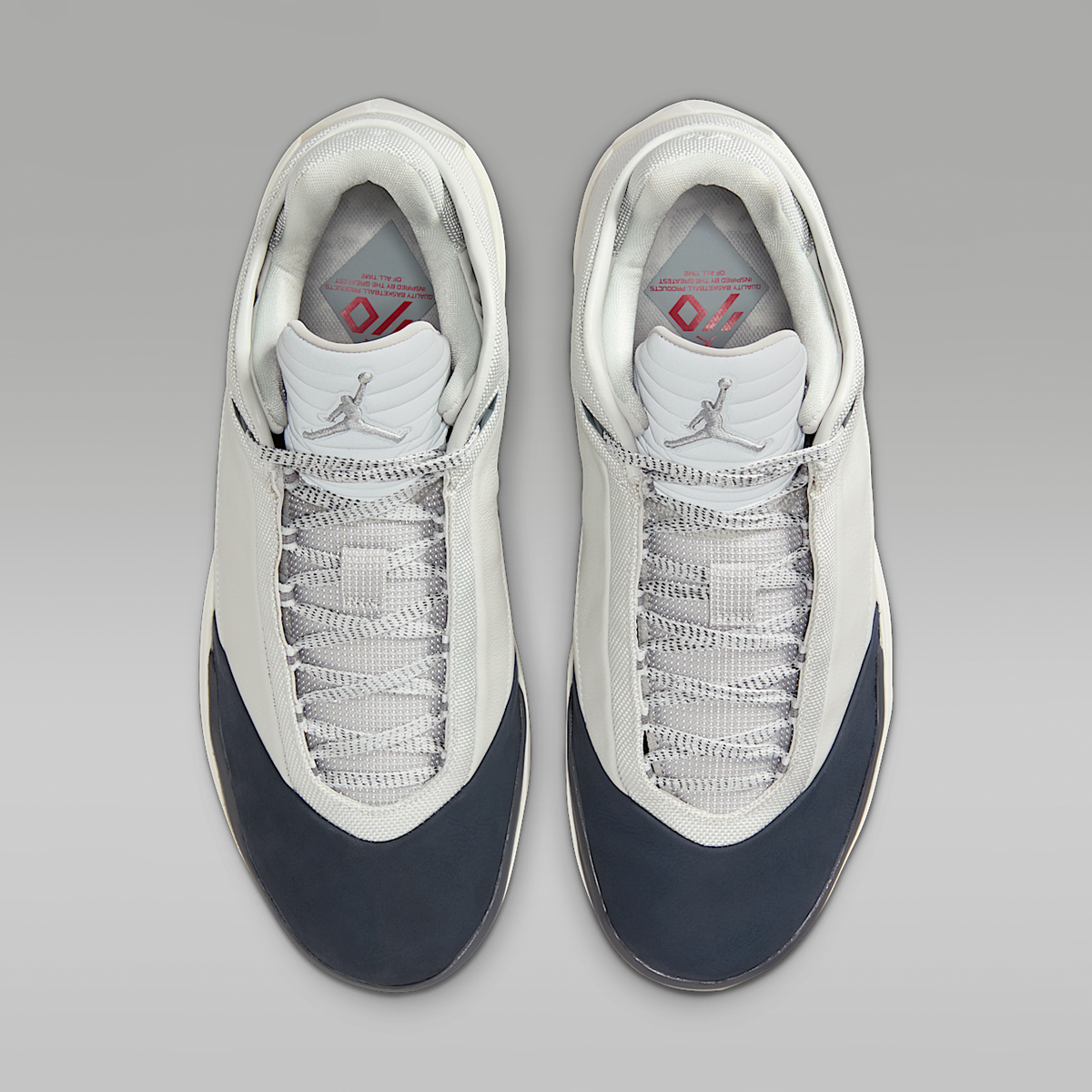 40 "Wolf Grey" Basketball Sneakers- Responsive Cushioning And Enhanced Traction