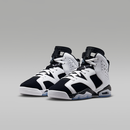Air 6 Retro Big Kids' Shoes White/Black 384665- 108