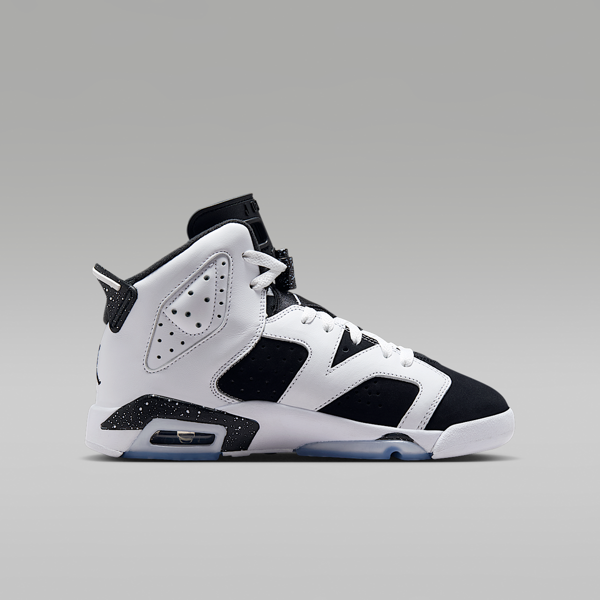 Air 6 Retro Big Kids' Shoes White/Black 384665- 108