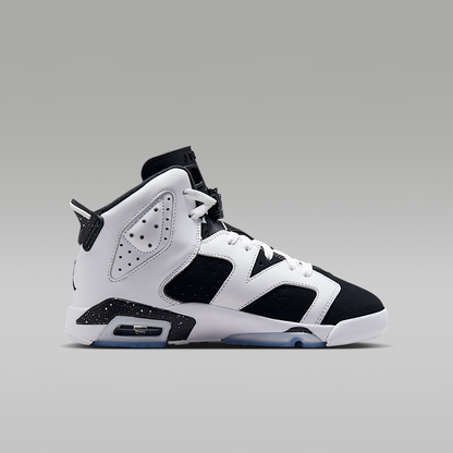 Air 6 Retro Big Kids' Shoes White/Black 384665- 108