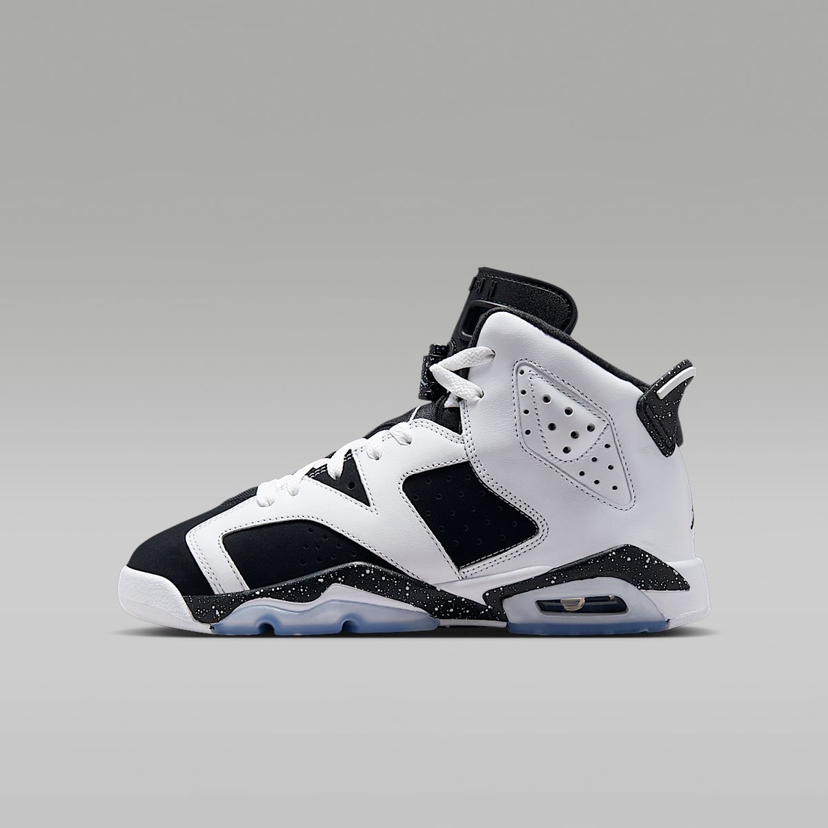 Air 6 Retro Big Kids' Shoes White/Black 384665- 108