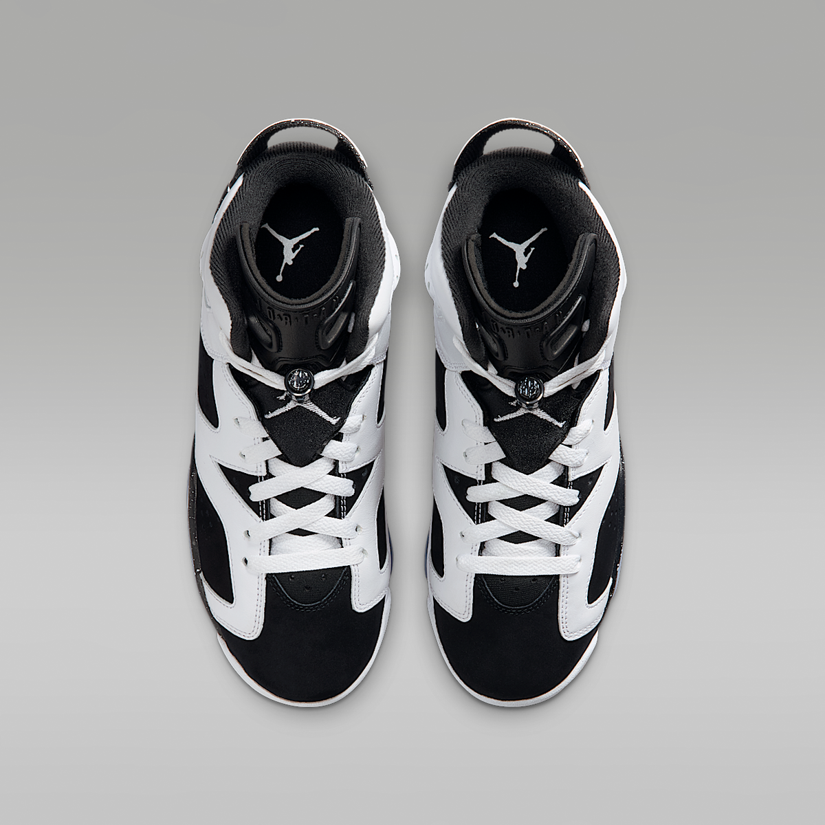 Air 6 Retro Big Kids' Shoes White/Black 384665- 108