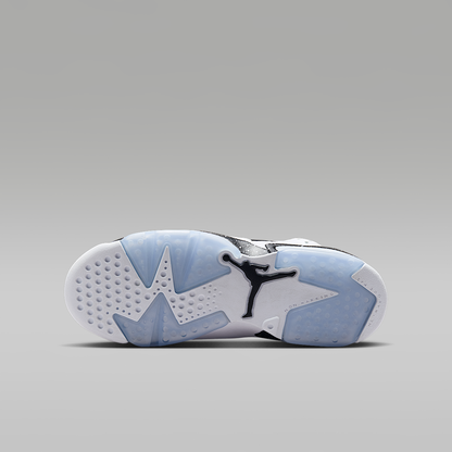 Air 6 Retro Big Kids' Shoes White/Black 384665- 108