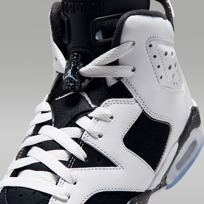 Air 6 Retro Big Kids' Shoes White/Black 384665- 108