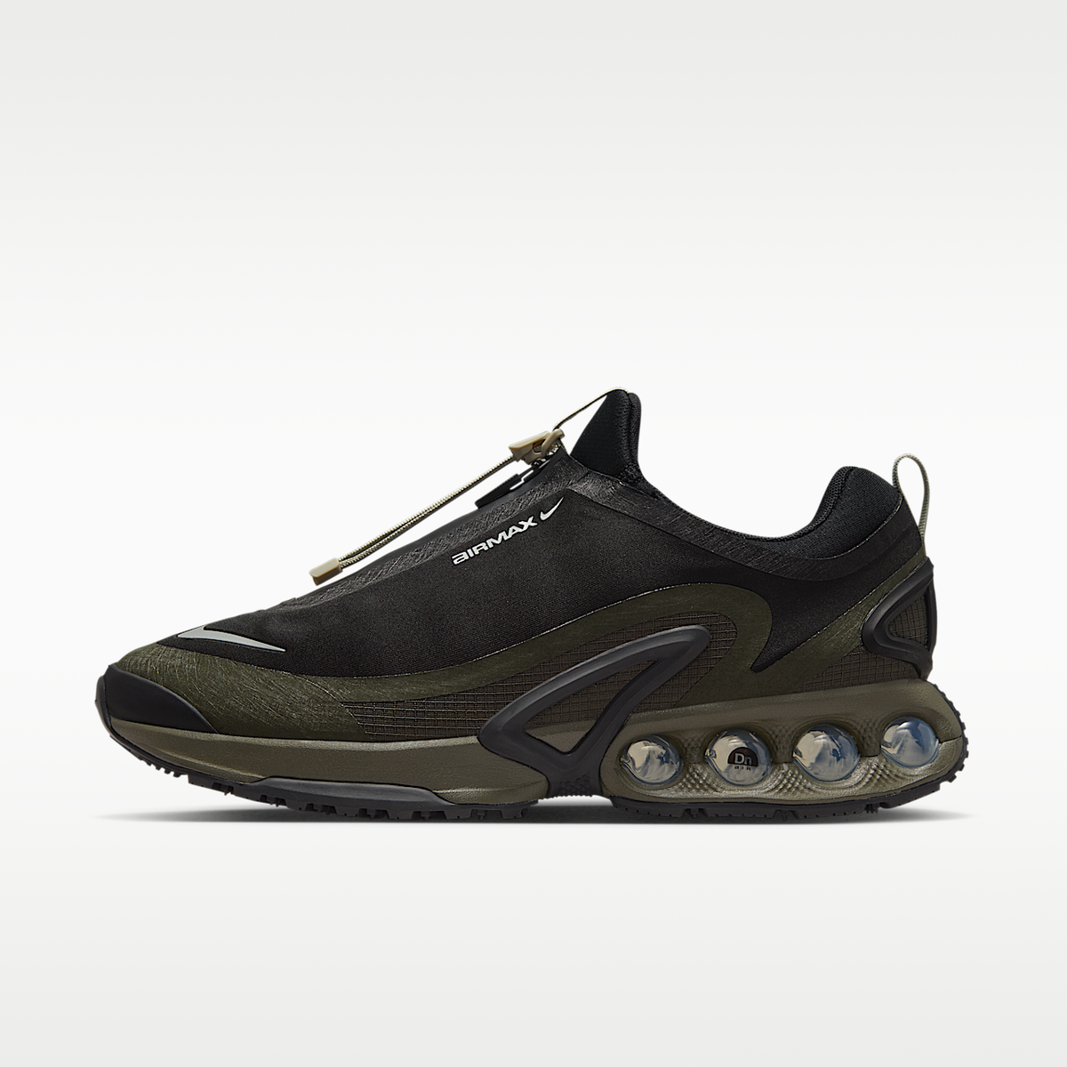 Air Max Dn Roam Shoes Black/Cargo Khaki/Stone/Metallic Silver