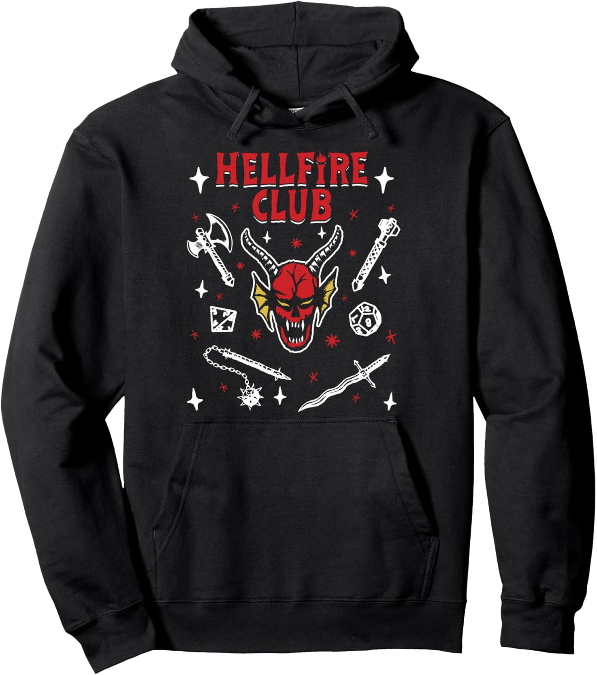 Retro 80s horror club icon collage pullover hoodie in sage green for fall nights