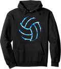 Tie dye volleyball graphic pullover hoodie in purple for teen girl players