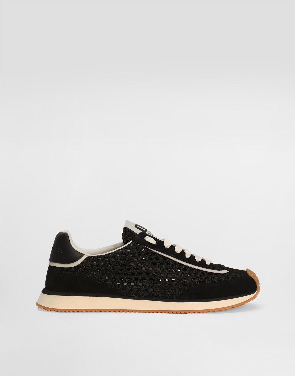 DG Cushion Mixed-Material Italian Sneakers Black