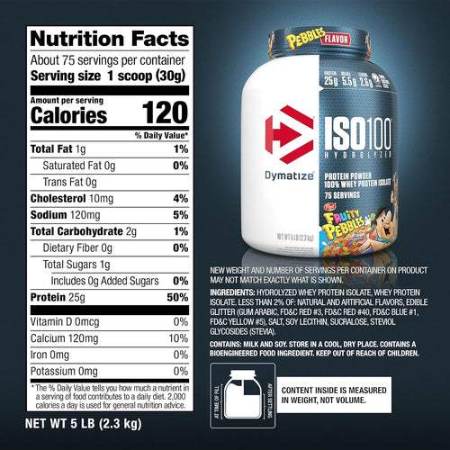 ISO100 Hydrolyzed Whey Protein Isolate Powder 71 Servings
