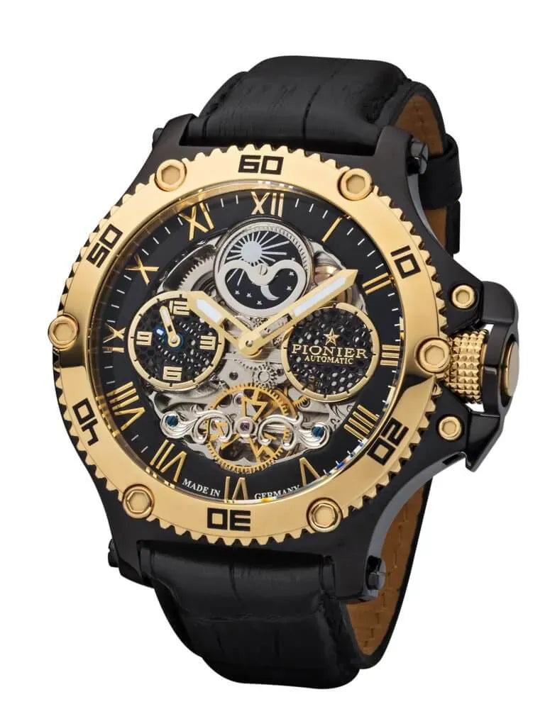 Dual-Time Hawaii Pionier GM-514-4 | Black | Made in Germany