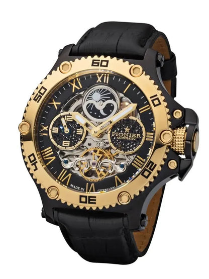Dual-Time Hawaii Pionier GM-514-4 | Black | Made in Germany