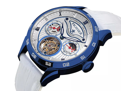 Geneva Automatic Tourbillon Pionier - GM-902-9 | Blue | Handmade German Watch