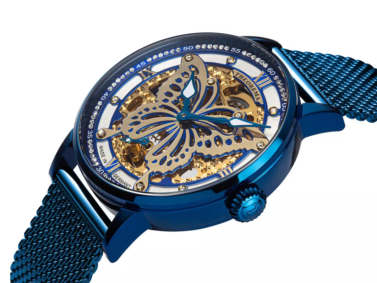 Madame Butterfly Theorema - GM-123-11 |Blue| Made in Germany with 82 Swarovski