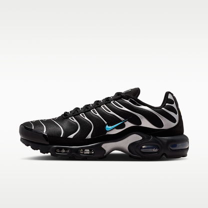 Air Max Plus Premium Shoes, Black/Chrome/Gamma Blue