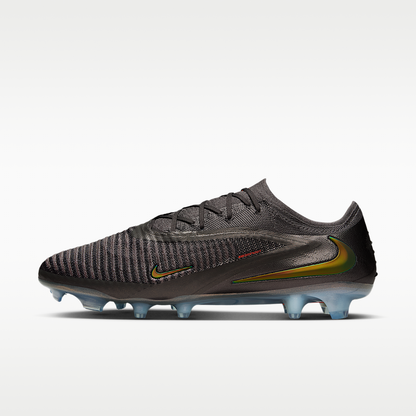 Phantom 6 Low Elite LV8 Firm-Ground Performance Soccer Cleats Gripknit Medium Ash/Black/Gold Amber