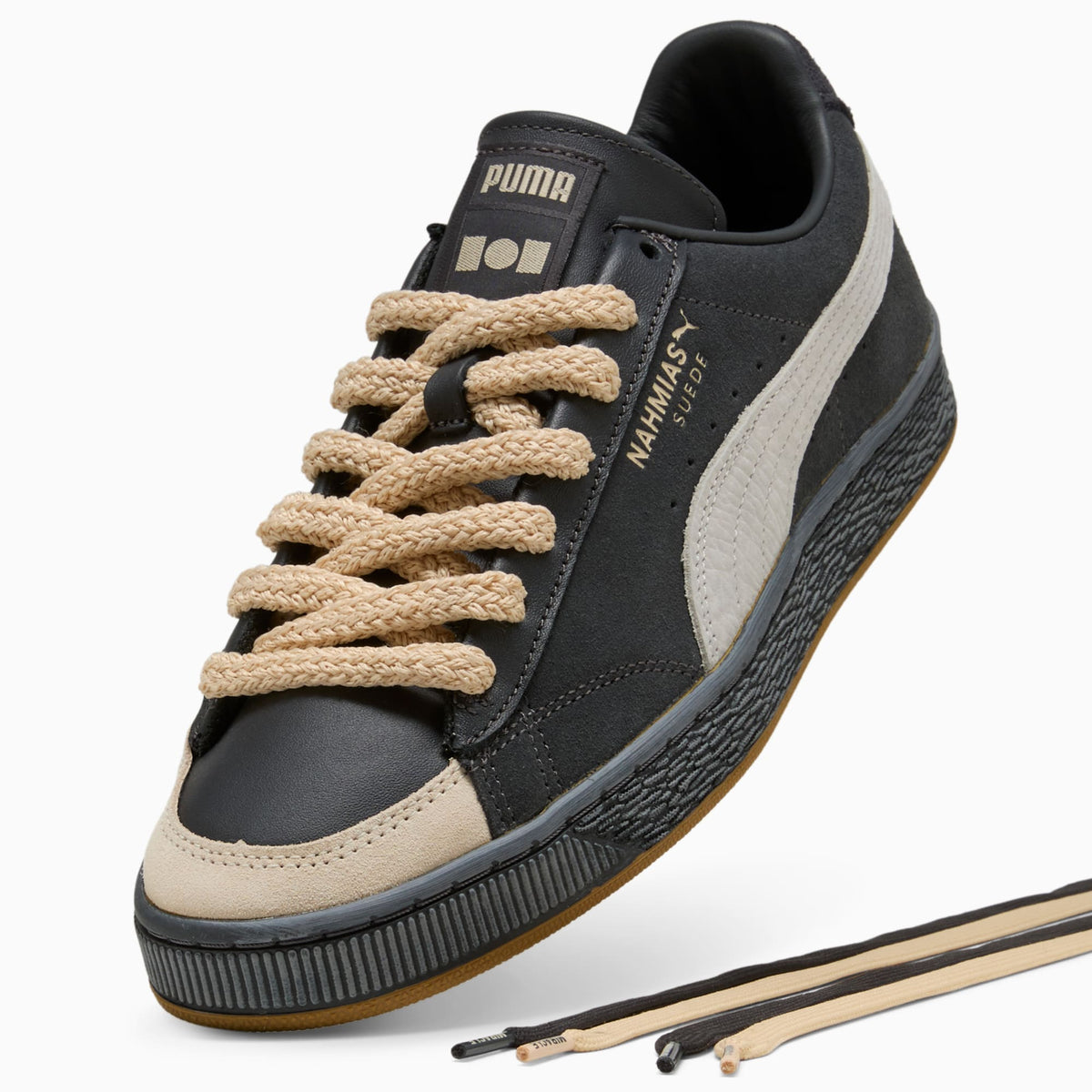Suede Vintage Black Retro Sneakers