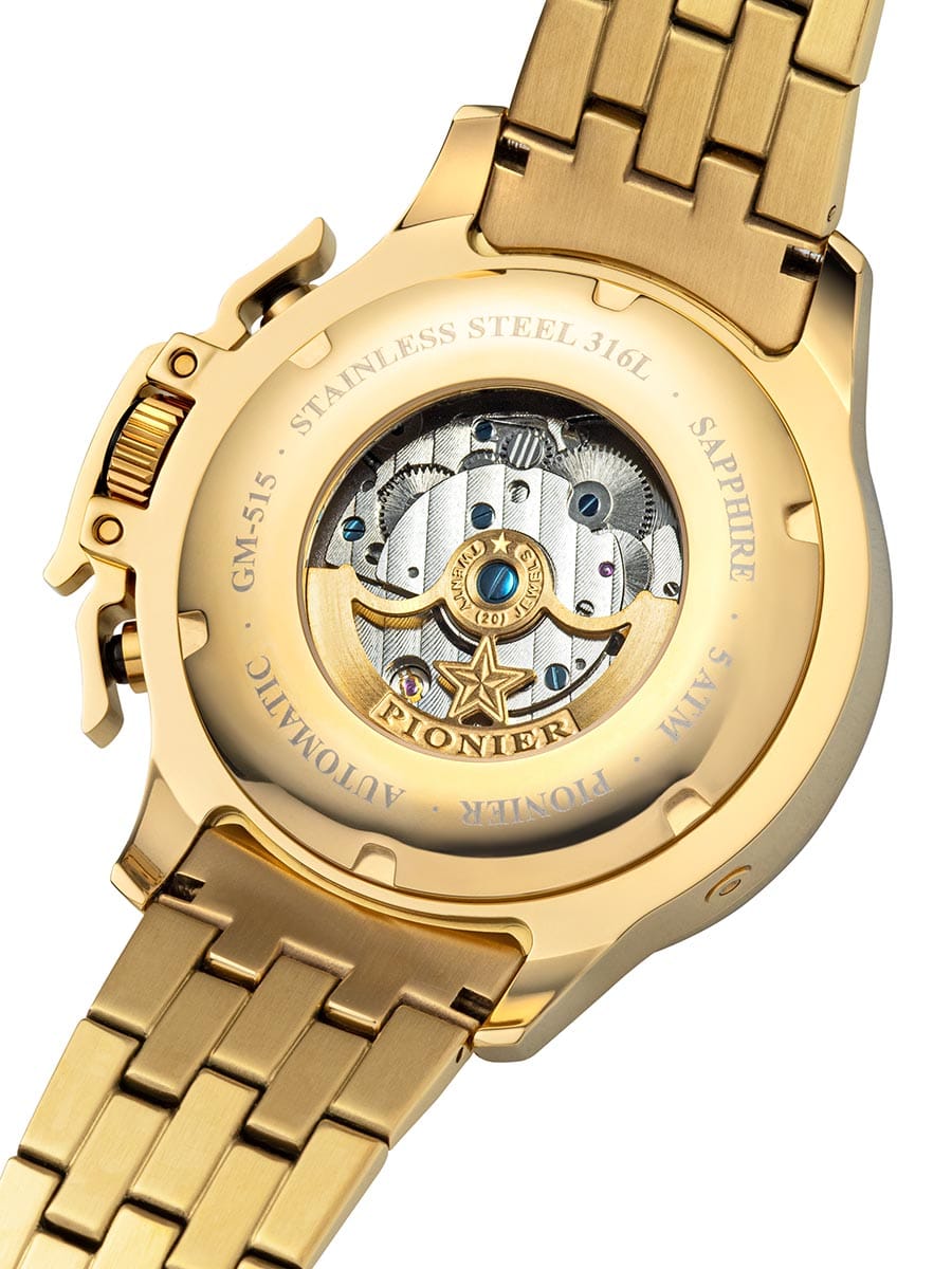 Amsterdam Automatic Calendar Watch by Pionier GM-515-9 |Gold|