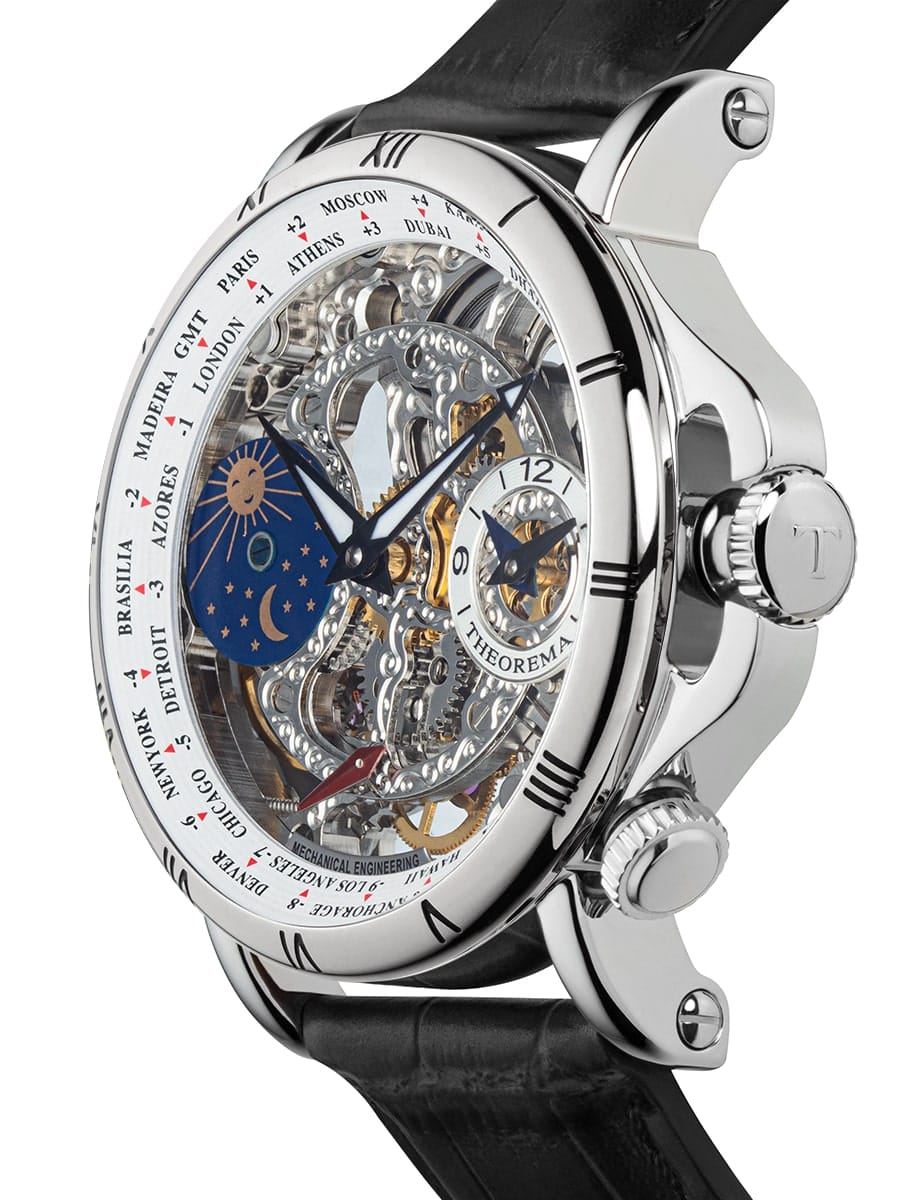 Dual-Time Sao Paulo GM-103-5 |Silver | Theorema, Germany