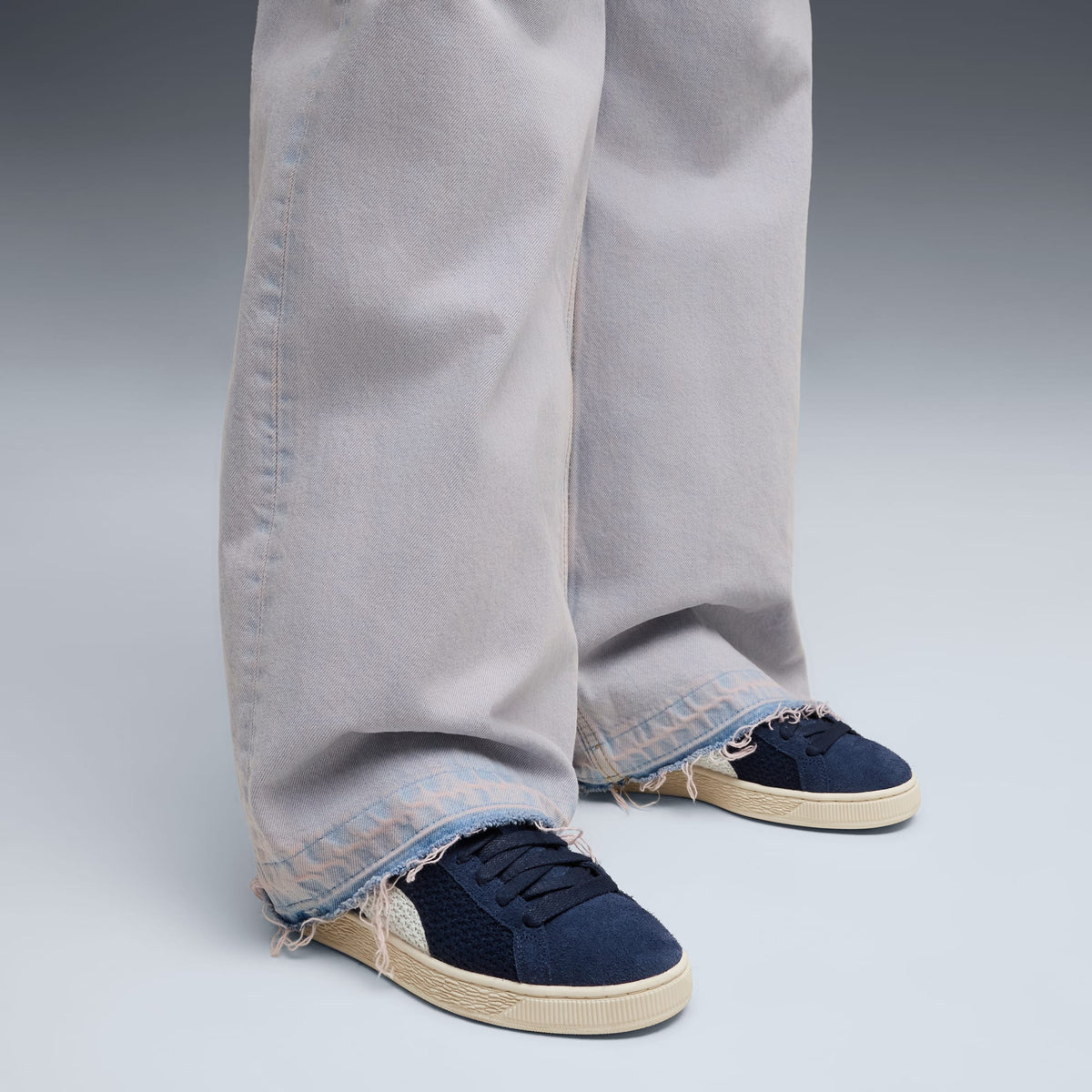 Suede Crochet Retro Sneakers