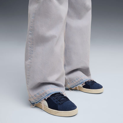 Suede Crochet Retro Sneakers