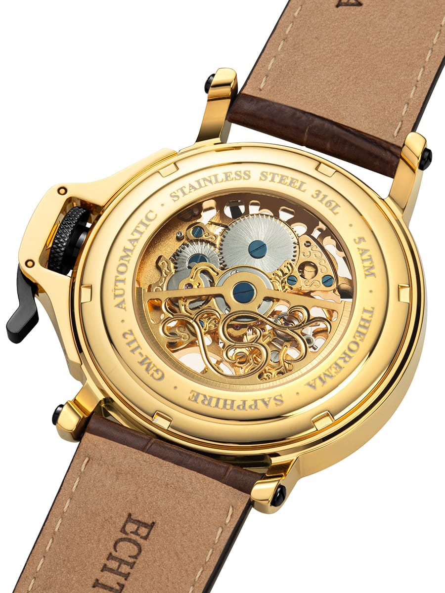 Automatic Full Skeleton Madrid by Theorema Germany GM-112-4 |Gold|