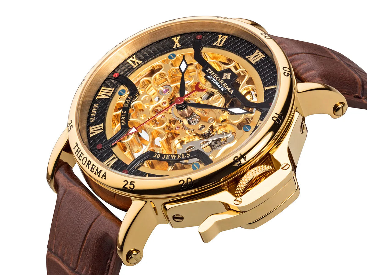 Automatic Full Skeleton Madrid by Theorema Germany GM-112-4 |Gold|