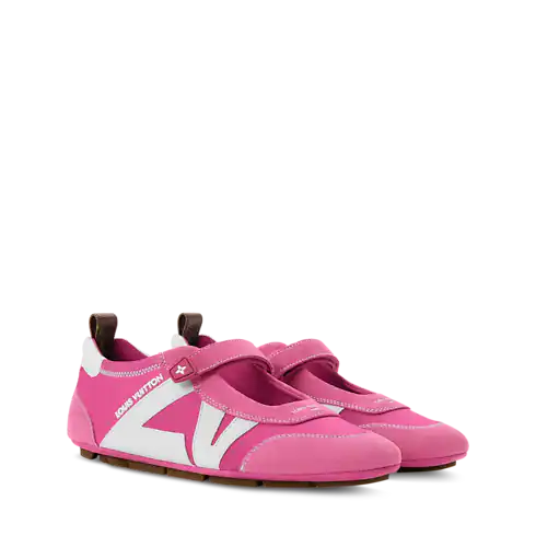 LV Sneakerina Pink Technical Satin Mary Jane Sneaker 1AJOZK