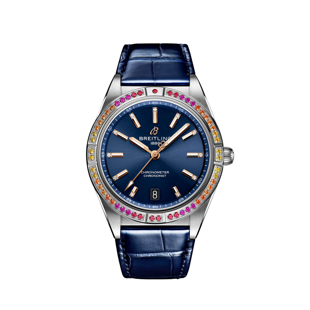 BT Chronomat Automatic 36 South Sea, Stainless Steel, Diamonds and Gem, Ref# A10380611C1P1, Unworn 2024