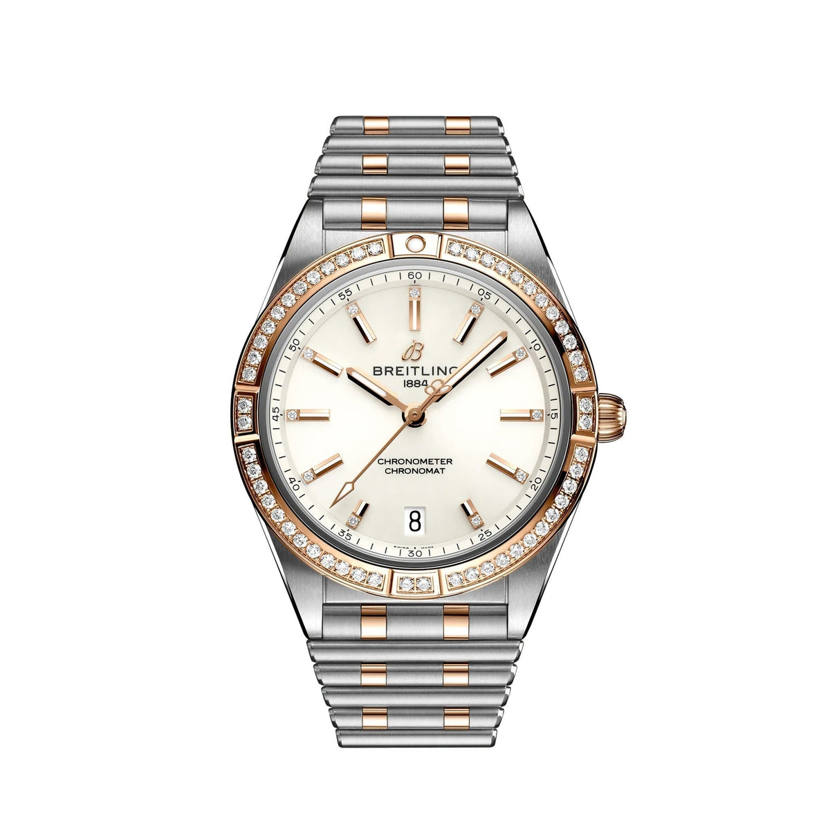BT Chronomat Automatic 36 Stainless Steel & 18k Red Gold (Gem-set) Ref# U10380591A1U1