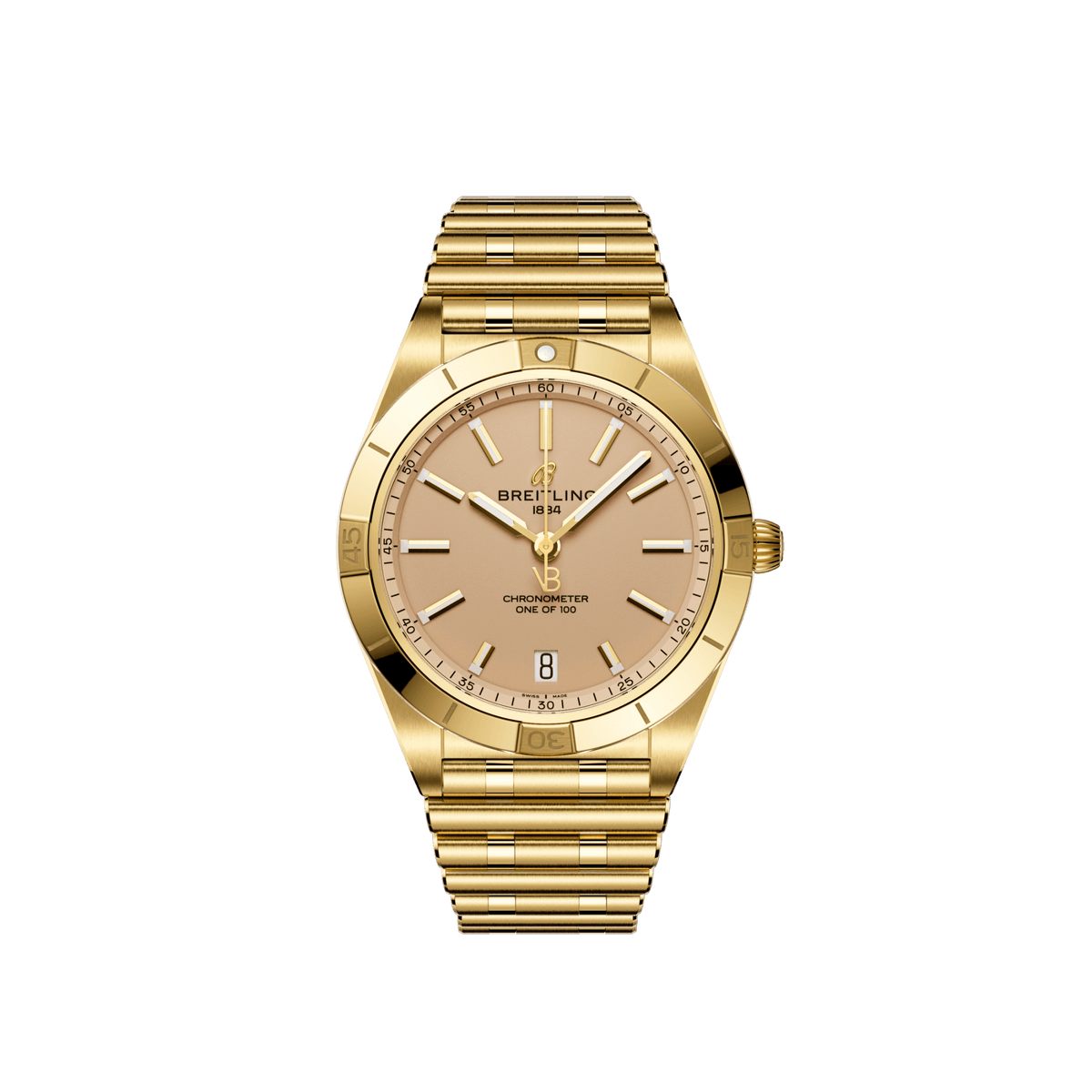 BT Chronomat Automatic 36 Victoria Beckham, 18k Yellow Gold, Ref# K103801A1A1K1, Unworn 2024