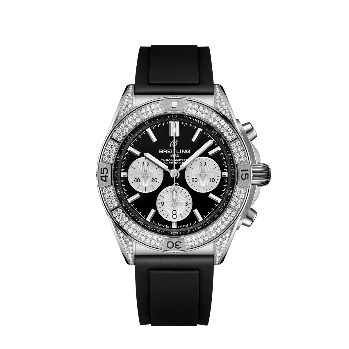 BT Chronomat B01 42, Stainless Steel and Diamonds, Ref# AB0134721B1S1, Unworn 2024