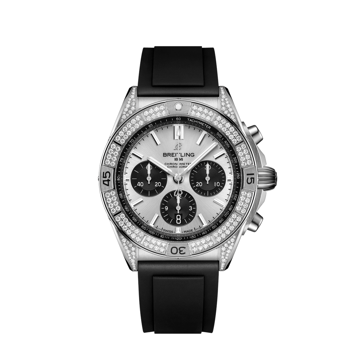 BT Chronomat B01 42, Stainless Steel and Diamonds, Ref# AB0134721G1S1, Unworn 2024