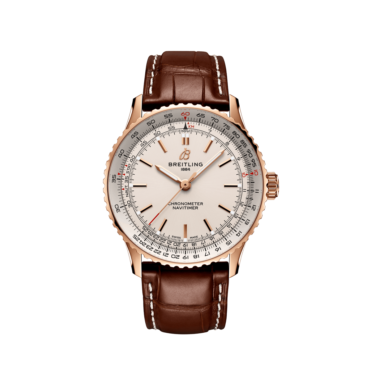 BT Navitimer Automatic 41, Small-scale traceable 18k Red Gold, Ref# R17329F41G1P1, Unworn 2024
