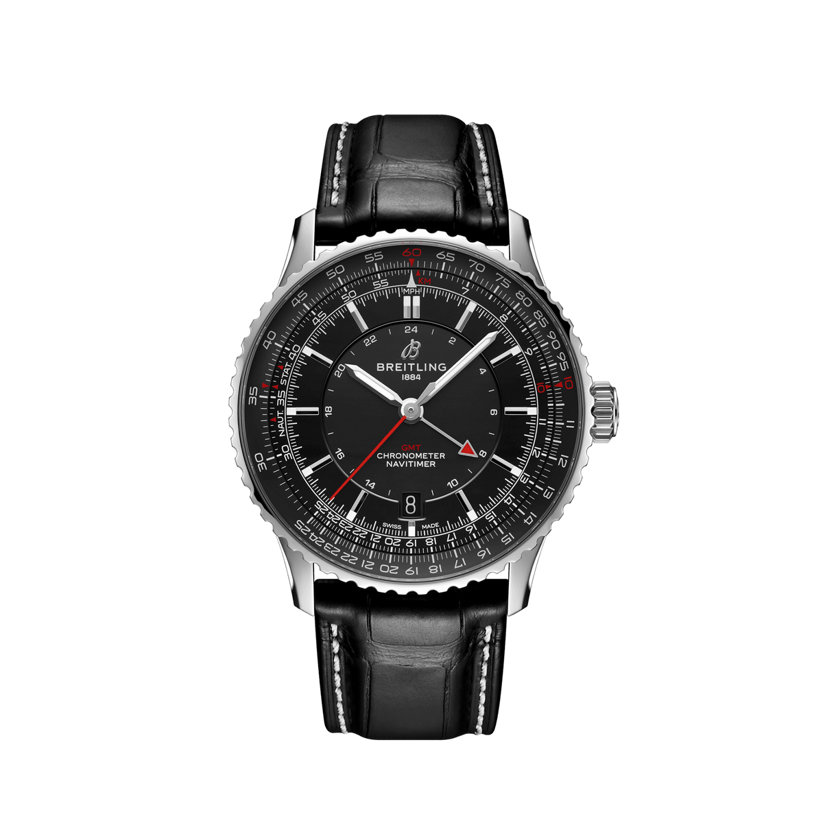 BT Navitimer Automatic GMT 41, Stainless Steel, Ref# A32310251B1P1, Unworn 2024