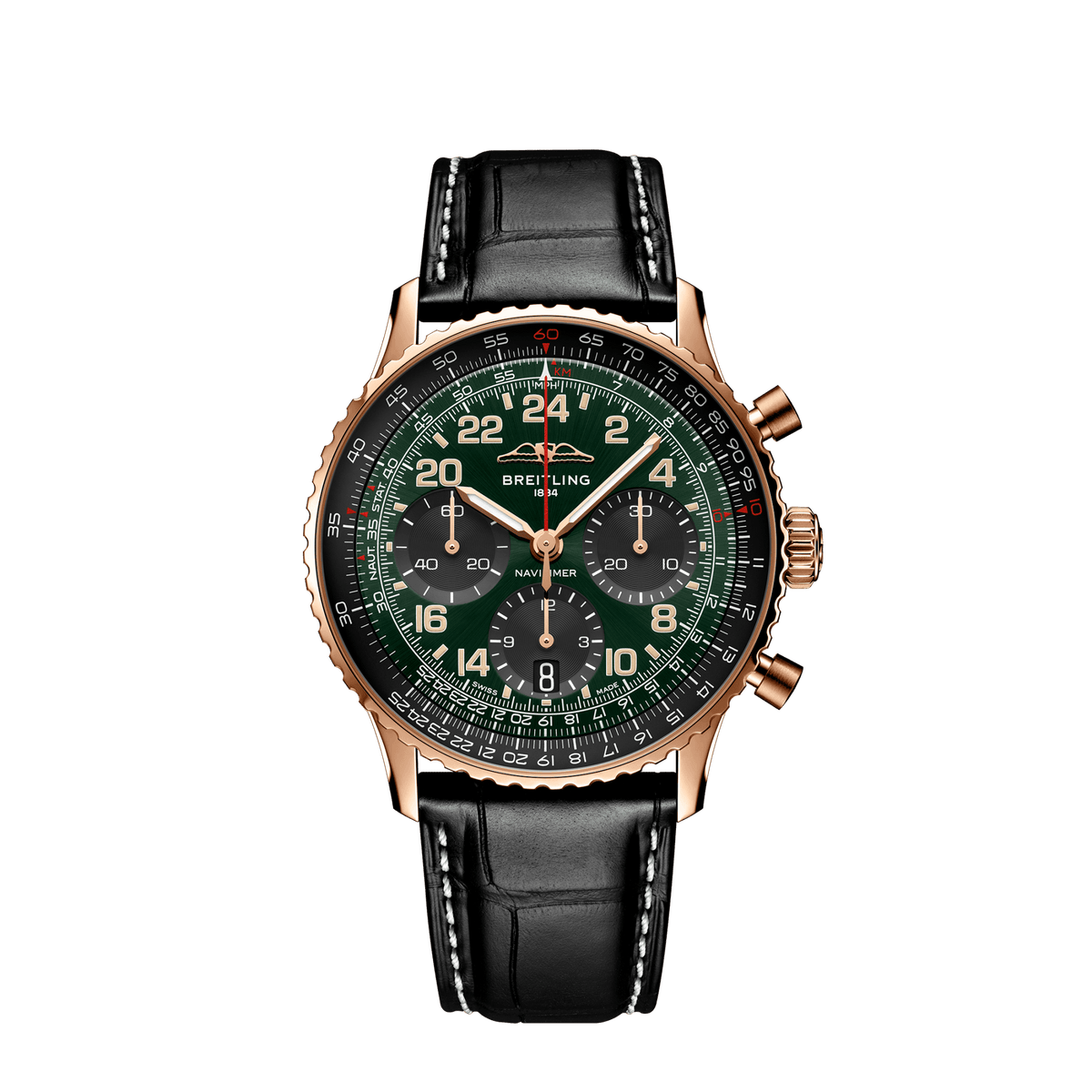 BT Navitimer B12 Chronograph 41 Cosmonaute, 18k Red Gold, Ref# RB12302A1L1P1, Unworn 2024