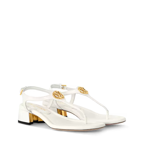 Sunkiss Sandal White Patent Calf Leather 1AHO30