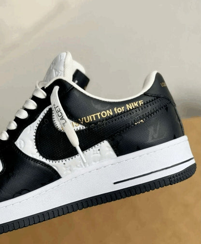 LV x Air Force 1 Low Virgil Abloh Black/White Sneakers