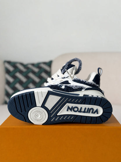 LV Skate Designer Sneakers Marine White