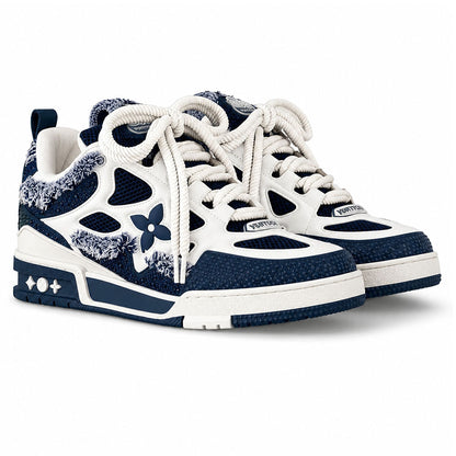 LV Skate Designer Sneakers Marine White