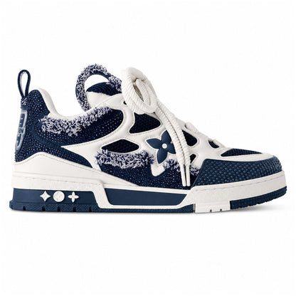 LV Skate Designer Sneakers Marine White