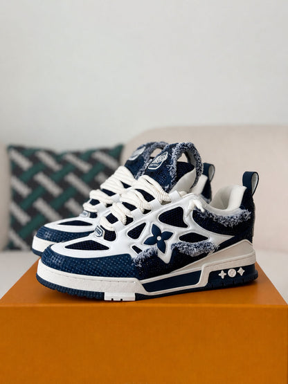 LV Skate Designer Sneakers Marine White