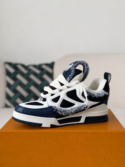 LV Skate Designer Sneakers Marine White