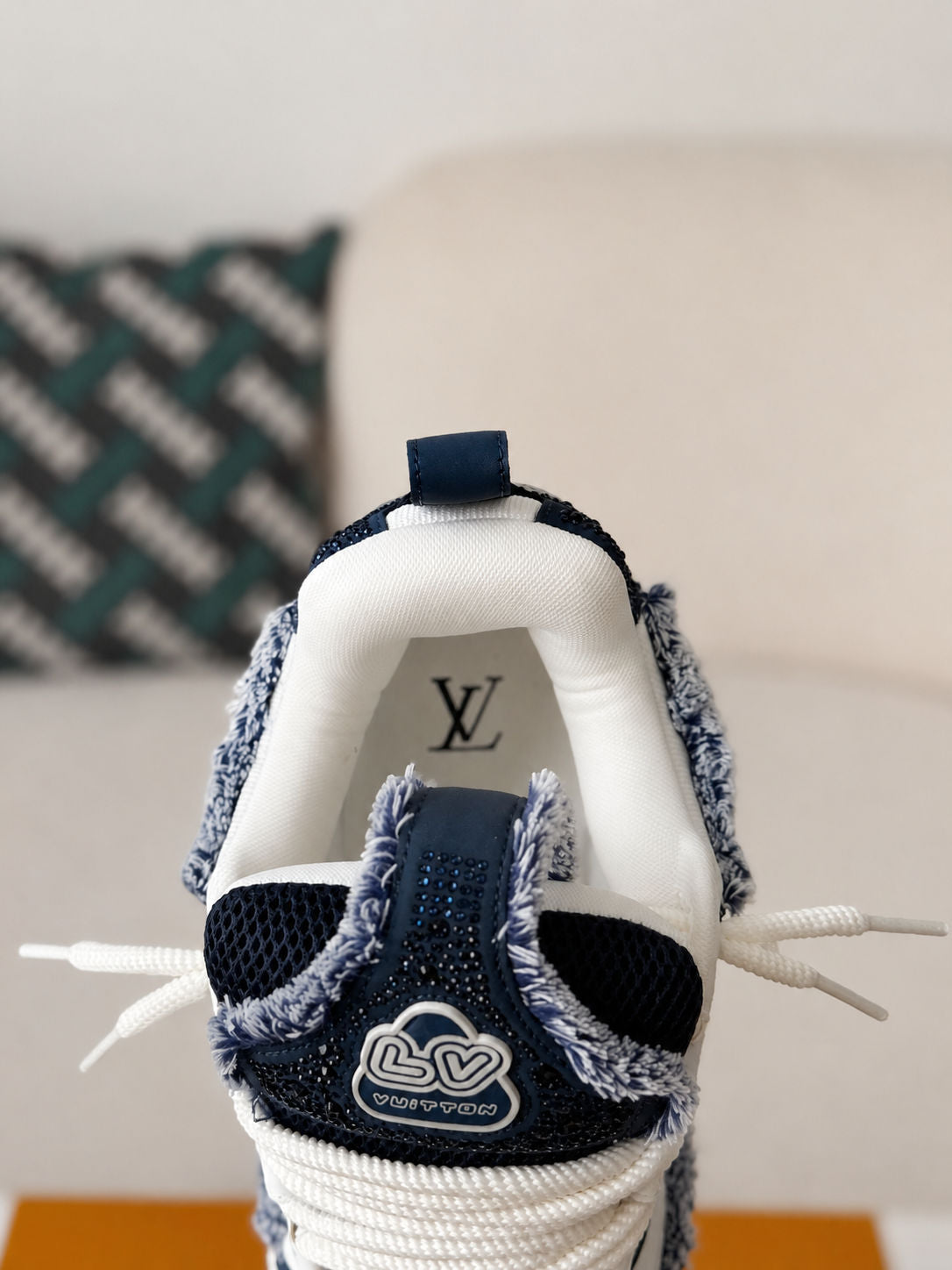 LV Skate Designer Sneakers Marine White