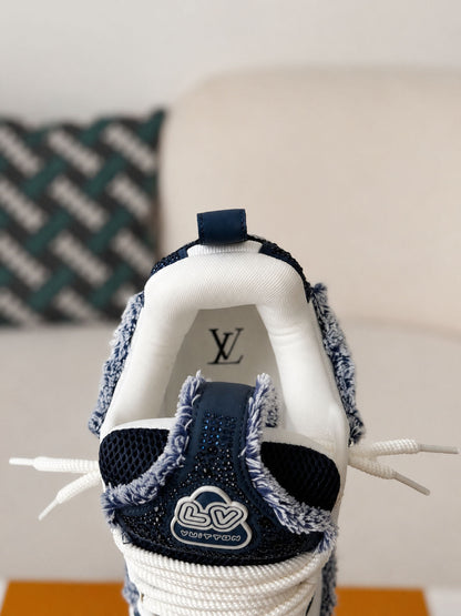 LV Skate Designer Sneakers Marine White